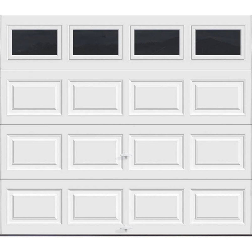 Clopay Classic Insulated Garage Door 97 ft, R-Value 6.5, White with Plain Window