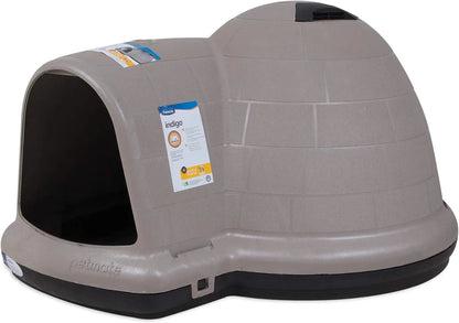 Petmate Indigo Dog House (Igloo Dog House, Made in USA with 90% Recycled Materials, All Weather Protection Pet Shelter) for XL Dogs 90 to 125 pounds, Made in USA