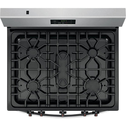 Frigidaire 30 in. 5 Burner Freestanding Gas Range in Stainless Steel FCRG3052AS
