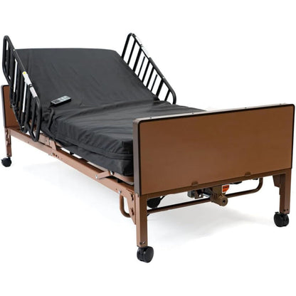 Fully Electric Hospital Bed Set, Foam Mattress, Half Rails
