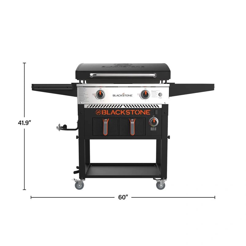 Clearance Sale,Blackstone 2-Burner 28" Griddle with Electric Air Fryer and Hood