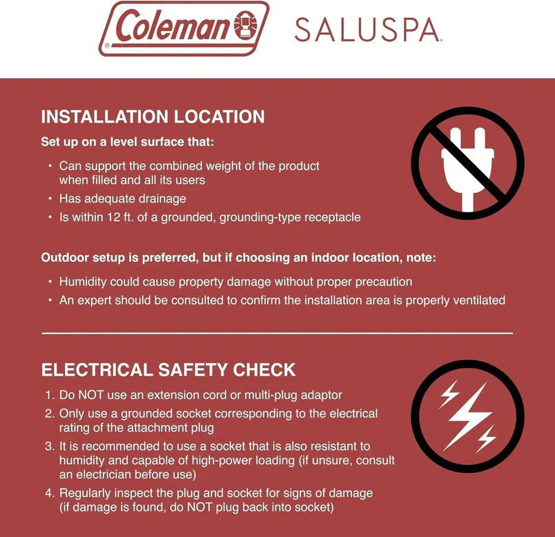 Coleman SaluSpa Miami AirJet 2 to 4 Person Round Inflatable Hot Tub Portable Outdoor Spa with 120 Soothing AirJets and Insulated Cover, Black