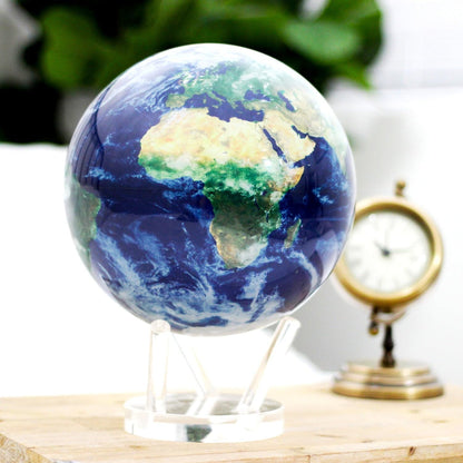 MOVA 4.5" Self-Rotating Globe Earth with Clouds, Light Powered